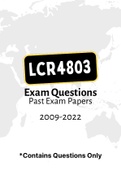 LCR4803 (NOtes, ExamPACK, and ExamPaper Questions)