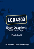 LCR4803 - Exam Questions PACK (2009-2022)