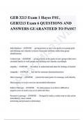 GEB 3213 Exam 1 Hayes FSU, GEB3213 Exam 6 QUESTIONS AND ANSWERS GUARANTEED TO PASS!!