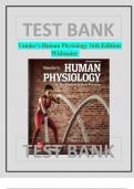 Test Bank For Vander’s Human Physiology 16th Edition By  Eric Widmaier, Hershel Raff and Kevin Strang|9781265131814| Chapters 1-18| LATEST