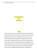 Summary EDCO 715: PERSONAL COUNSELING THEORY PAPER