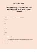 MDK149 Damage Control & Safety Final Exam Questions With 100% Verified Answers