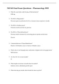 NR 565 Final Exam Questions – Pharmacology 2022 