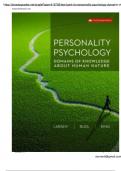 Test Bank for Personality Psychology, Domains of Knowledge About Human Nature, Randy J. Larsen, Buss & King, 3rd Canadian Edition