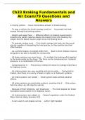 Ch33 Braking Fundamentals and Air Exam/79 Questions and Answers