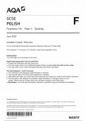 AQA GCSE POLISH FOUNDATION TIER PAPER 2 QUESTION PAPER 2024 (8688/SF :SPEAKING )