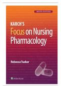 Test Bank for Karch’s Focus on Nursing Pharmacology Ninth, North American Edition Tucker All chapters Included ISBN-13978-1975180409