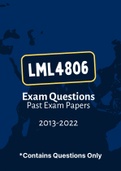 LML4806 - Exam Questions PACK (2013-2022)