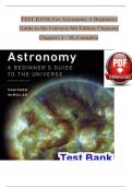 TEST BANK For Astronomy A Beginners Guide to the Universe, 8th Edition by Chaisson, Verified Chapters 1 - 18, Complete Newest Version