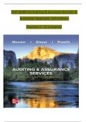 Solution Manual For Auditing & Assurance Services: A Systematic Approach, 12th Edition By William Messier Jr, Steven Glover, Verified Chapters 1 - 21, Complete Newest Version