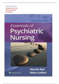 Test Bank For Essentials of Psychiatric Nursing, 3rd Edition by Mary Ann Boyd & Rebecca Ann Luebbert| 9781975185138| All Chapters 1-31| ;LATEST