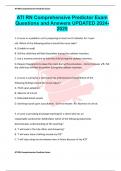 ATI RN Comprehensive Predictor Exam Questions and Answers UPDATED 2024-2025