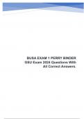 BUSA EXAM 1 PERRY BINDER GSU Exam 2024 Questions With All Correct Answers