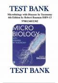 Test Bank For Microbiology with Diseases by Taxonomy, 6th Edition by Bauman