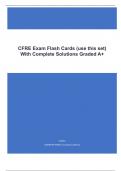 CFRE Exam Flash Cards (use this set) With Complete Solutions Graded A+