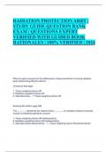 RADIATION PROTECTION ARRT | STUDY GUIDE QUESTION BANK EXAM | QUESTIONS EXPERT VERIFIED WITH GUIDED BOOK RATIONALES | 100% VERIFIED | 2024