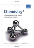 Chemistry 3 Introducing inorganic organic and physical chemistry 3rd Edition Burrow Test Bank