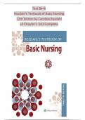 Test Bank  Rosdahl's Textbook of Basic Nursing   12th Edition by Caroline Rosdahl  all Chapter 1-103 Complete