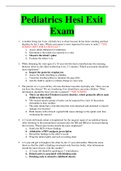 PEDIATRICS - HESI EXAM -with 100% verified answers-2022