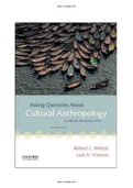 Asking Questions About Cultural Anthropology Concise Introduction 2nd Edition Welsch Test Bank