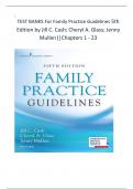 Family Practice Guidelines, 5th Edition TEST BANK by Jill C. Cash; Cheryl A. Glass, Verified Chapters 1 - 23, Complete Newest Version