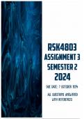 RSK4803 Assignment 3 Semester 2 2024 | Due 7 October 2024