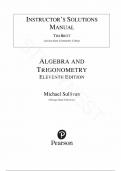 Instructor's Solution Manual - Algebra and Trigonometry 11th Edition by Michael Sullivan, All Chapters |Complete Guide A+