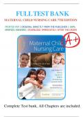  Test Bank For Maternal Child Nursing Care, 7th Edition by Shannon E. Perry, Marilyn J. Hockenberry, Mary Catherine Cashion| 9780323776714| All Chapters (1-50) LATEST