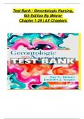 Test Bank For Gerontologic Nursing 6th Edition by Sue E. Meiner, Jennifer J. Yeager