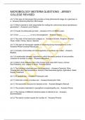 MICROBIOLOGY MIDTERM QUESTIONS - JERSEY COLLEGE REVISED