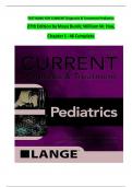 TEST BANK FOR CURRENT Diagnosis & Treatment Pediatrics 27th Edition by Maya Bunik; William W. Hay, Chapter 1 - 46 Complete