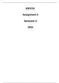 IOP3701 Assignment 4 (Detailed Answers) Semester 2 2024