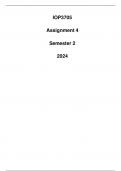 IOP3705 Assignment 4 (Detailed Answers) Semester 2 2024