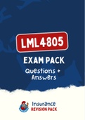 LML4805 - EXAM PACK (Questions and Answers for 2011-2022) (With Summary Notes)