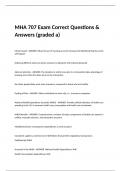 MHA 707 Exam Correct Questions & Answers (graded a)