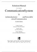 Solutions Manual to accompany Communication Systems An Introduction to Signals and Noise in Electrical Communication Fourth Edition