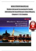 SOLUTION MANUAL  Modern Advanced Accounting In Canada, 10th Edition By Darrell Herauf, Chima Mbagwu