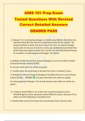 AINS 101 Prep Exam   Tested Questions With Revised  Correct Detailed Answers  GRADED PASS  