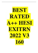 BEST RATED A++ HESI EXIT RN 2022 V3 160