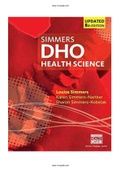 DHO Health Science Updated 8th Edition Simmers Test Bank