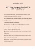 NFPT Exam study guide Questions With 100% Verified Answers