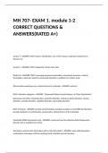 MH 707- EXAM 1. module 1-2 CORRECT QUESTIONS & ANSWERS(RATED A+)