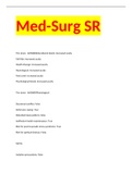 Med-Surg SR 2022/2023 QA