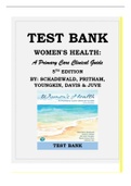 Test Bank for Womens Health A Primary Care Clinical Guide 5th Edition Youngkin Schadewald Pritham. Chapter 1-26