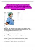 ATI Test For Nursing Fundamentals Part I Practice Test Latest Update 2024-2025 Actual Exam Questions and 100% Correct Answers with Rationale Guaranteed A+