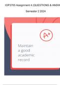 IOP3705 Assignment 4 (COMPLETE ANSWERS) Semester 2 2024 - DUE October 2024 ; 100% TRUSTED Complete, trusted solutions and explanations. 