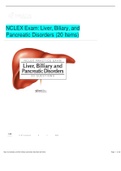NCLEX Exam- Liver Biliary  and Pancreatic Disorders  20 Items