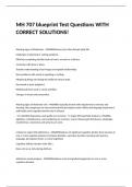 MH 707 blueprint Test Questions WITH CORRECT SOLUTIONS!