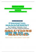 Solution manual for Financial management for public health and not for profit organizations 7th edition by finkler all chapters 1 to 15 ISBN;9781071835333