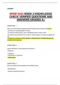 NRNP 6552 WEEK 2 KNOWLEDGE CHECK VERIFIED QUESTIONS AND  ANSWERS GRADED A+